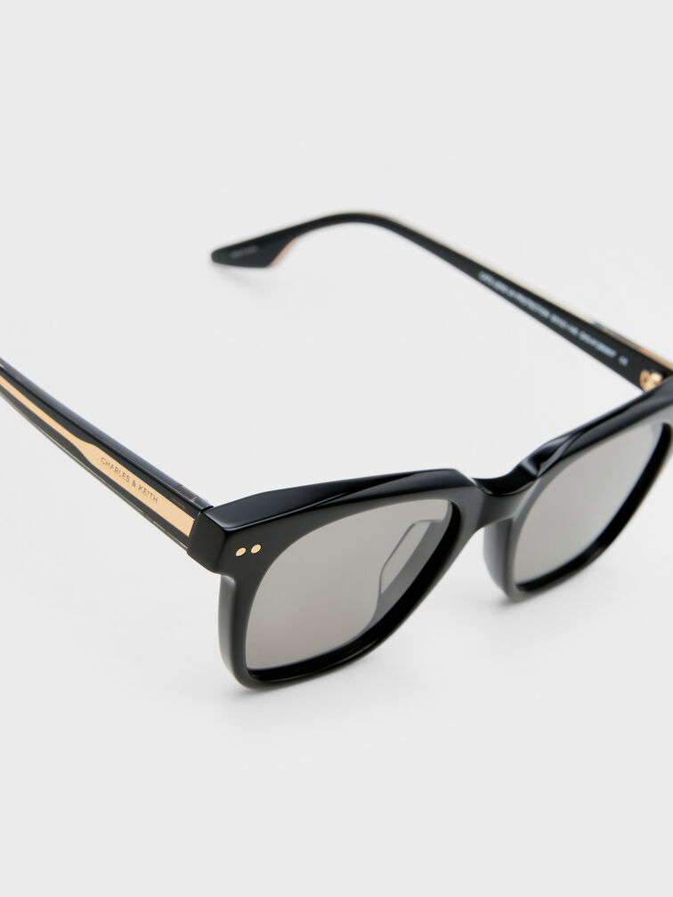 Bianca Square Sunglasses, Black, hi-res