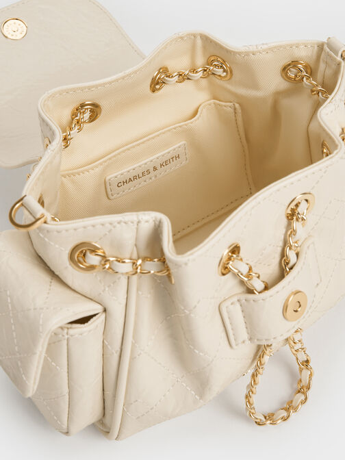 حقيبة ظهر مبطنة, كريم, hi-res