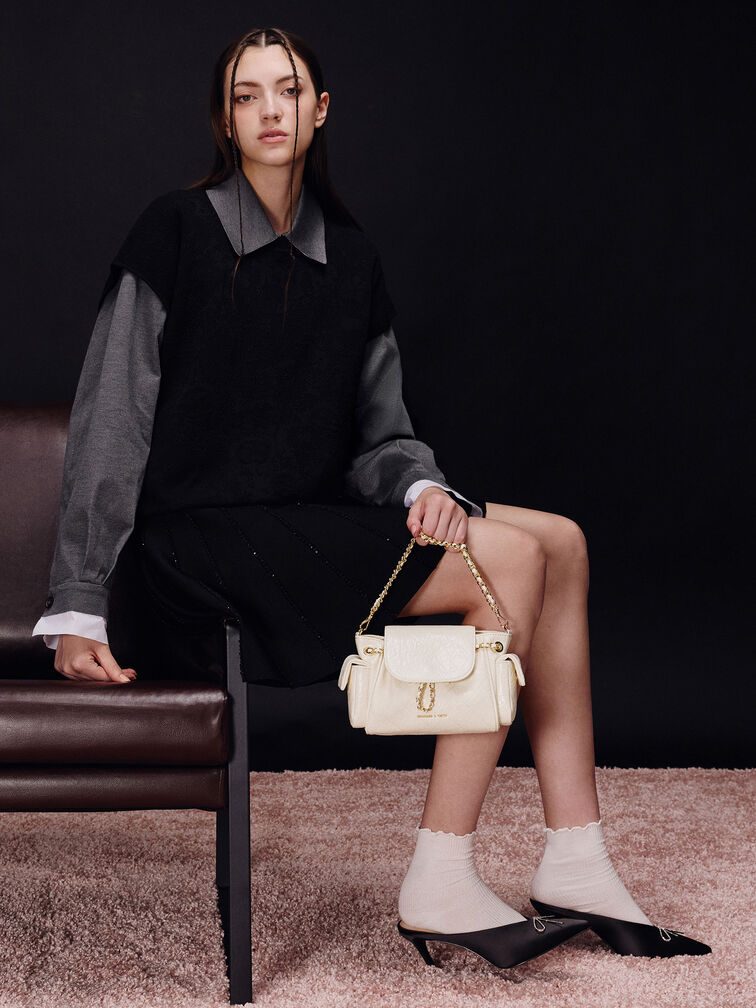 حقيبة ظهر مبطنة, كريم, hi-res