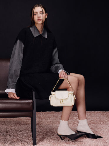 حقيبة ظهر مبطنة, كريم, hi-res