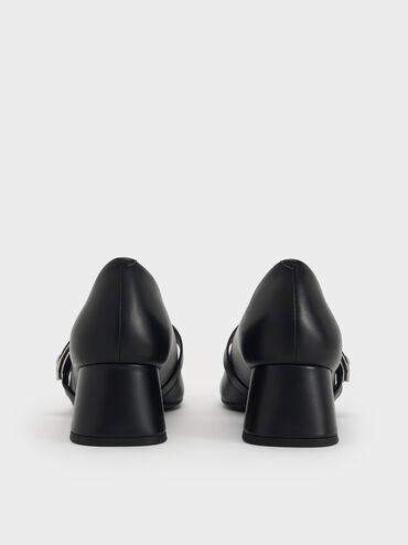 حذاء ماري جين لاندو بمشبك, أسود, hi-res