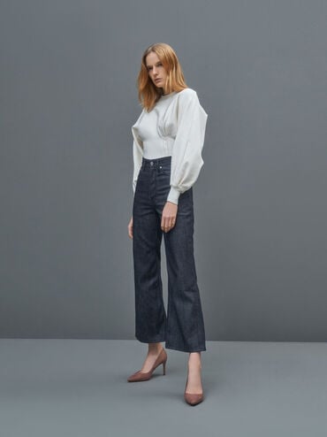 حذاء إيمي بكعب ستيليتو ومقدمة مدببة وملمس فاخر أنيق, موف, hi-res