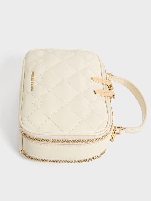 Duo Quilted Vanity Bag, Cream, hi-res