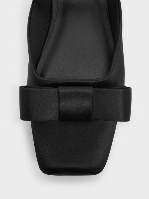 حذاء ميول برانتلي بفيونكة, أسود خشن, hi-res