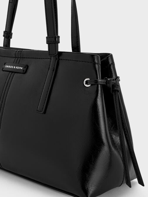 حقيبة كتف بحمالة طويلة, أسود كلاسيكي, hi-res