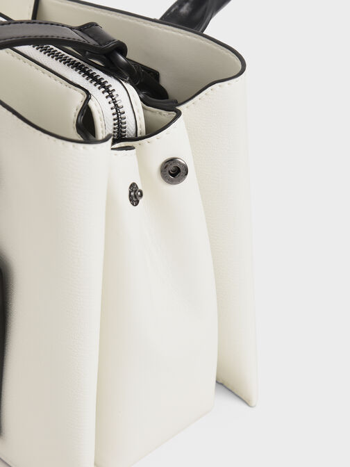 حقيبة كاميرون بمقبضين علويين, أبيض, hi-res