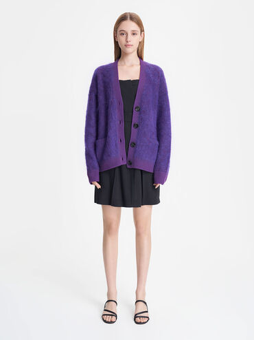 صندل مولز أردن ساتان بحزام مموج, أسود, hi-res