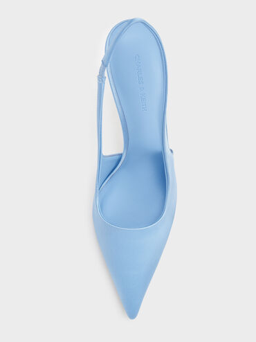 Brantley Bow Slingback Pumps, Blue, hi-res