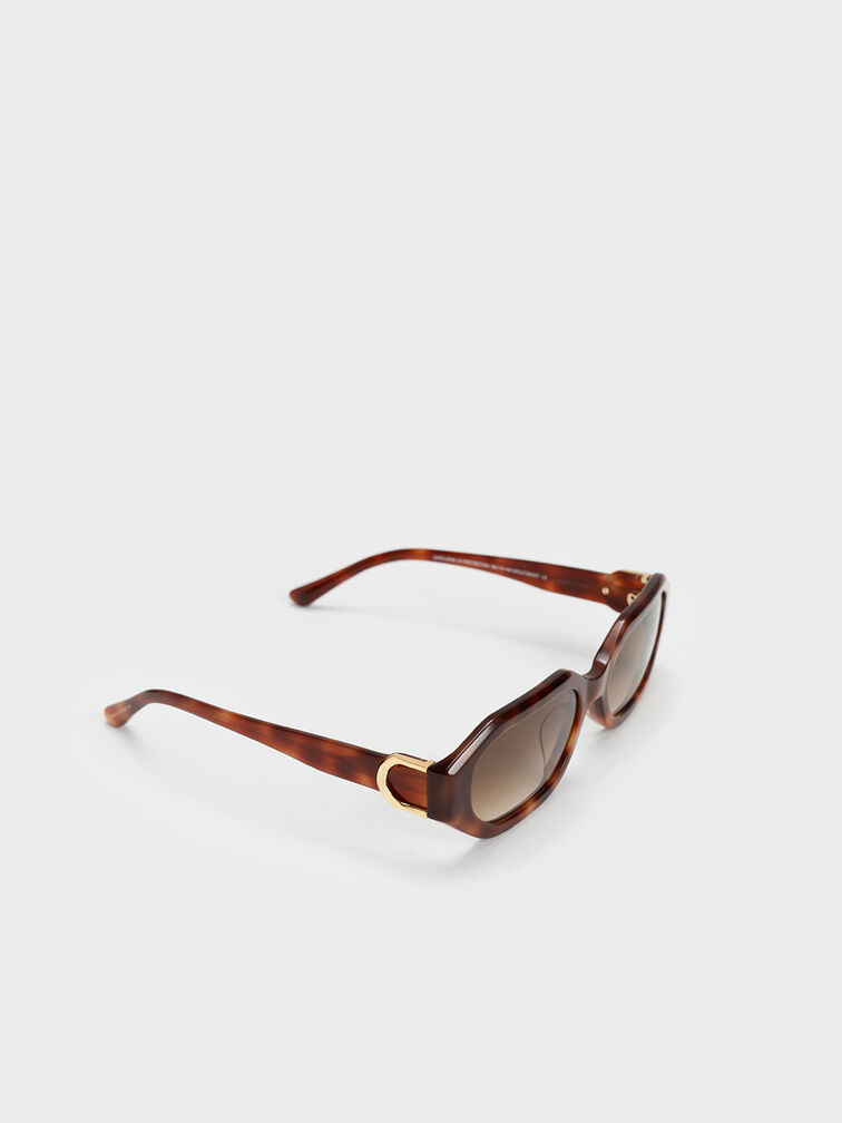 نظارة شمسية جابين بيضاوية أسيتات مُعاد تدويره, لون صدفة السلحفاة, hi-res