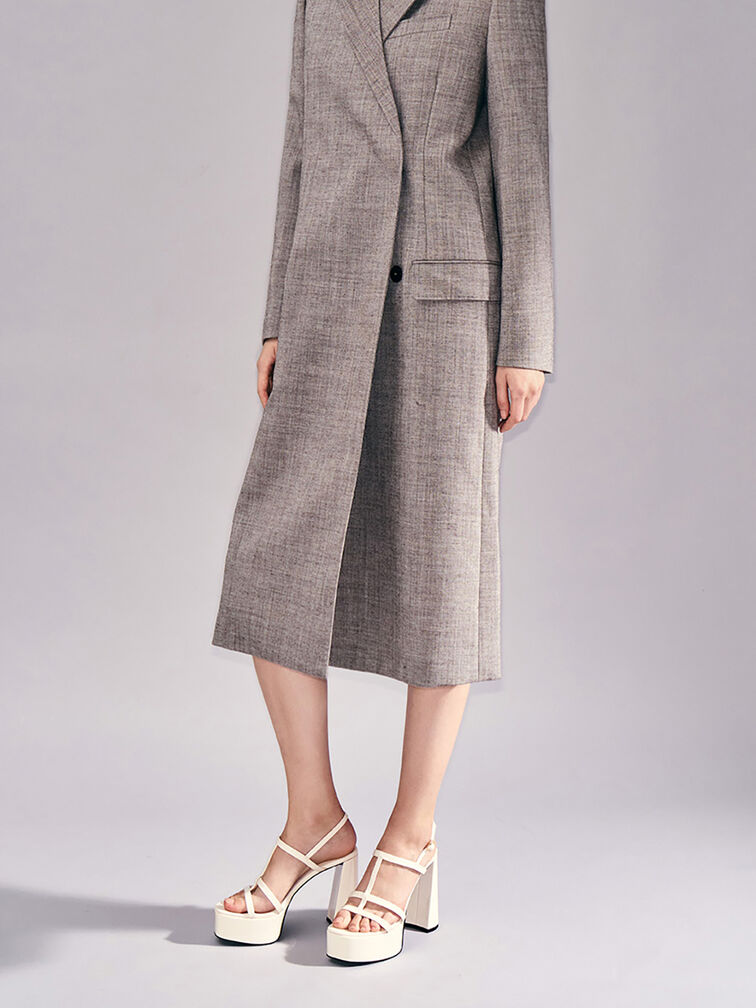 Patent T-Bar Strappy Platform Sandals, Chalk, hi-res