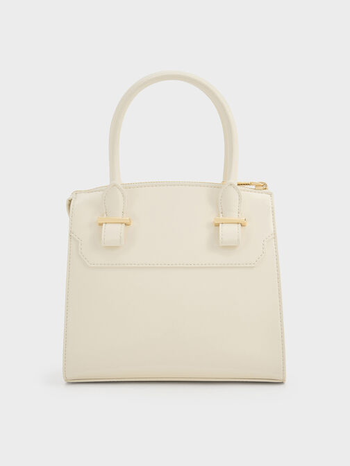 Temmie Structured Tote Bag, Cream, hi-res