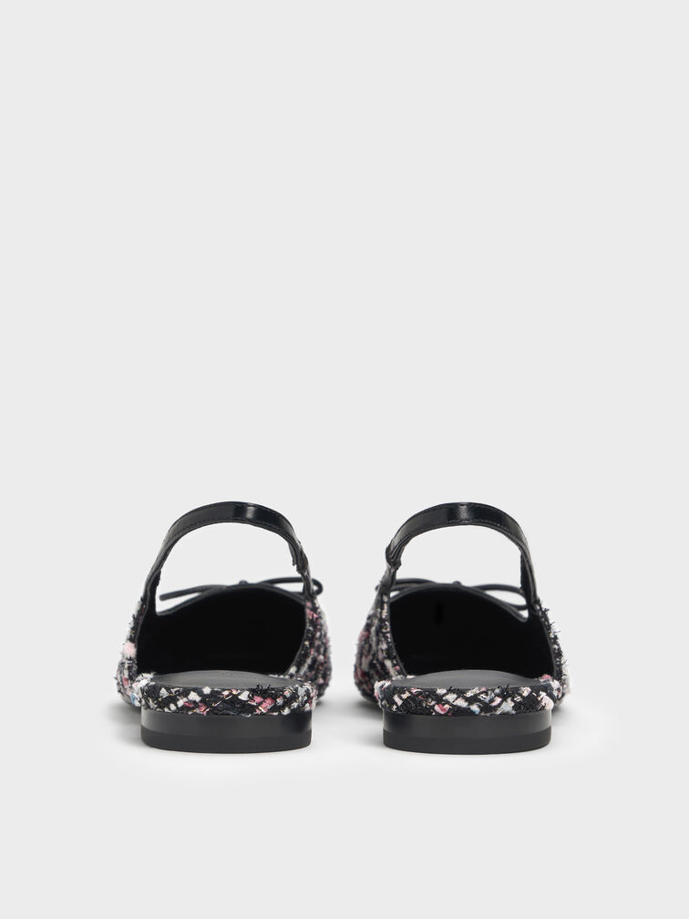 Barbara Tweed Pearl-Embellished Bow Slingback Flats, Multi, hi-res