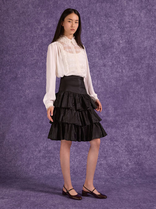 حذاء ماري جين بكعب عريض وحزام خلفي, برغندي, hi-res