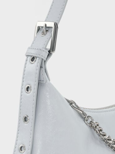 Atwood Chain-Embellished Shoulder Bag, Sea Salt Blue, hi-res