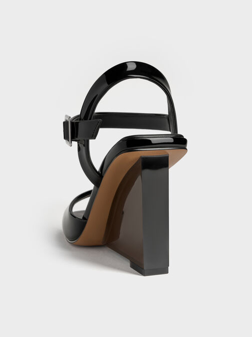 Patent Translucent-Heel Wedges, Black Patent, hi-res