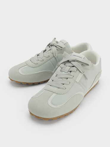 أحذية رياضية (سنيكرز) من النايلون بألوان متباينة, أخضر نعناعي, hi-res