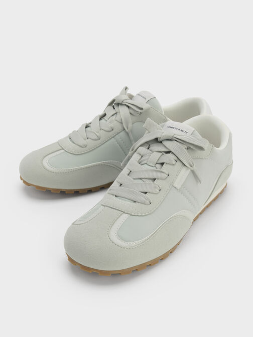 أحذية رياضية (سنيكرز) من النايلون بألوان متباينة, أخضر نعناعي, hi-res