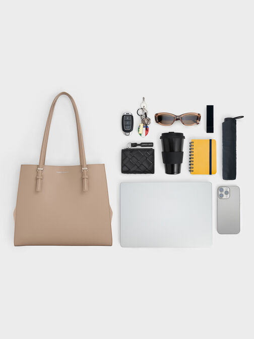 Sansa Tote Bag, Taupe, hi-res