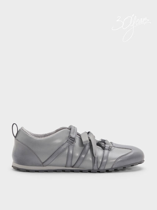 Silko Burnished Mary Jane Sneakers, Light Grey, hi-res