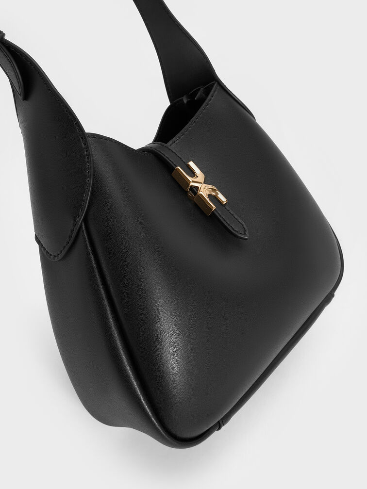 Mini Adalyn Hobo Bag, Black, hi-res