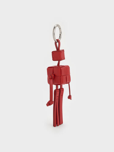 Ivette Woven Robot Bag Charm, Equestrian Red, hi-res