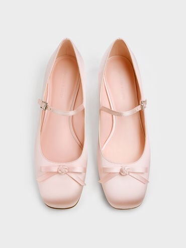 Kelis Rose-Bow Mary Jane Pumps, Light Pink, hi-res