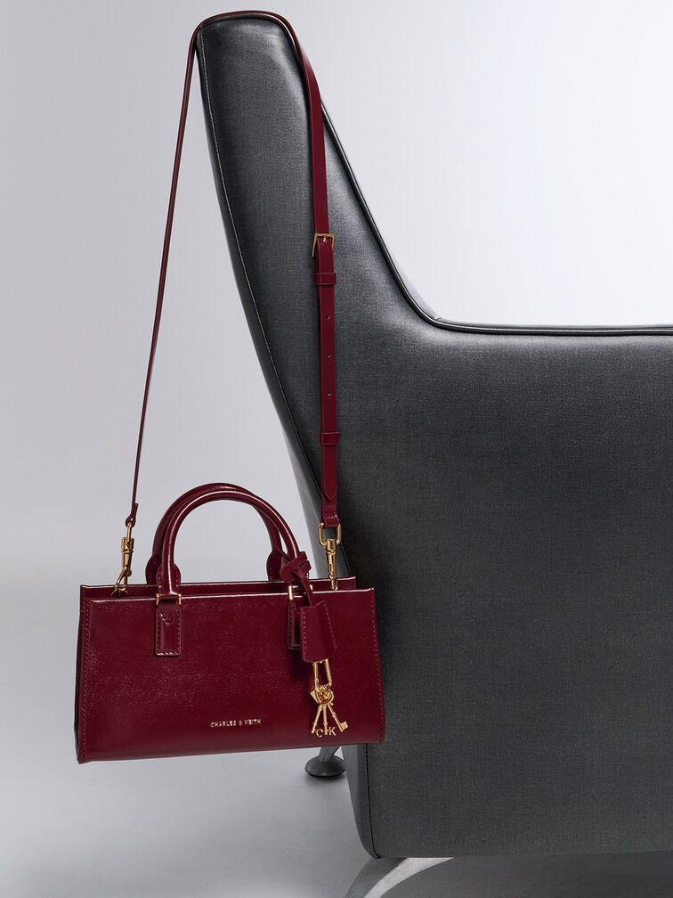 Mini Kerry Tote Bag, Mulberry Plum, hi-res