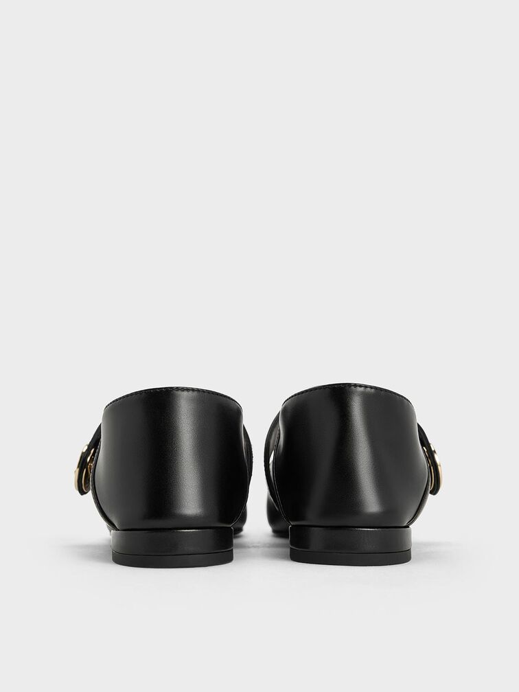 Yara Mary Jane Flats, Black, hi-res