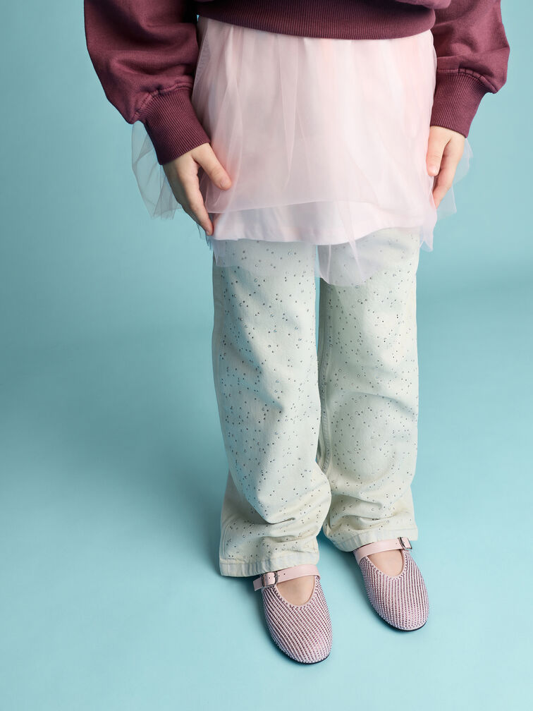 حذاء ماري جين مزين بكريستال ولؤلؤ, وردي فاتح, hi-res