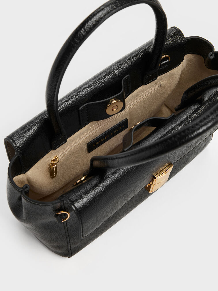 شنطة توت أيسلين بسلسلة حبل, أسود, hi-res