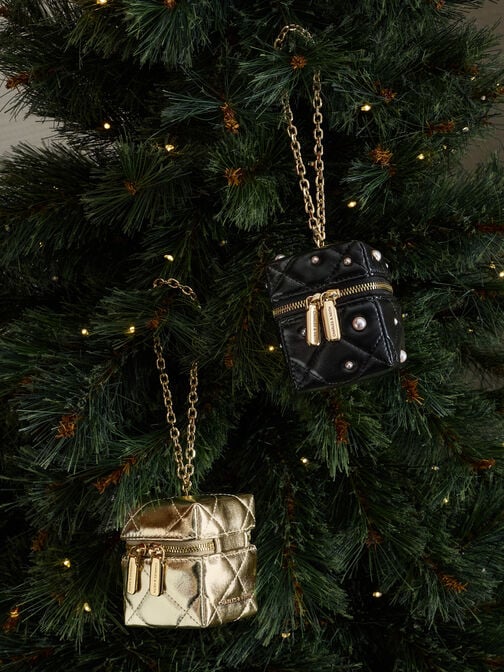 Janie Quilted Pearl Micro Bag, Black, hi-res