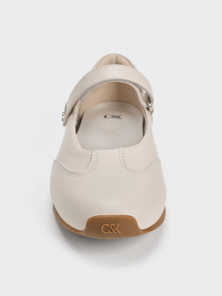 حذاء ماري جين جلد, أبيض طباشيري, hi-res