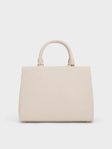 Mirabelle Structured Top Handle bag, Ivory, hi-res