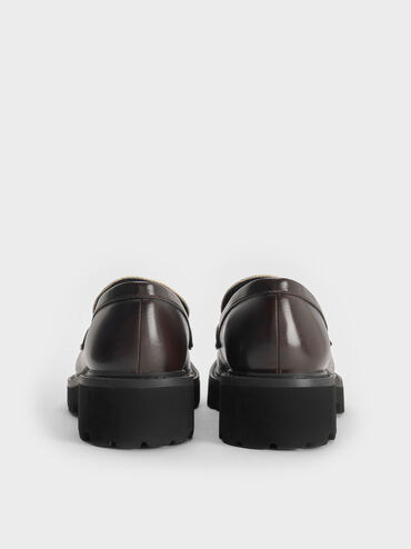 Lando Canvas Two-Tone Metallic-Accent Platform Loafers, Multi, hi-res