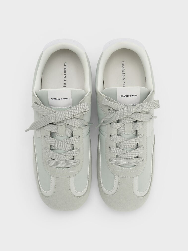 أحذية رياضية (سنيكرز) من النايلون بألوان متباينة, أخضر نعناعي, hi-res