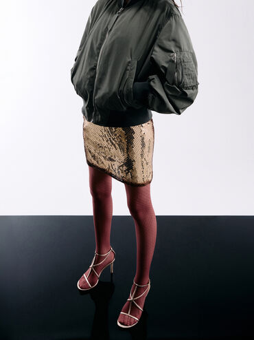 Strappy Stiletto-Heel Sandals, Nude, hi-res