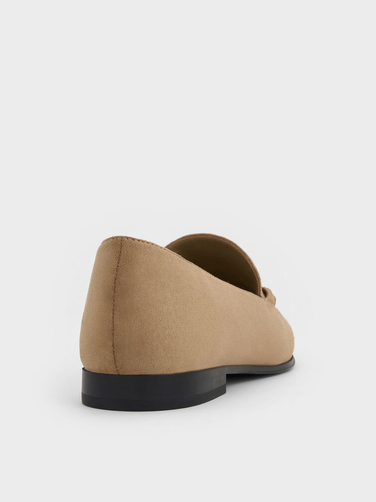 حذاء لوفرز من الشمواه مزين بعقدة معدنية, جملي, hi-res