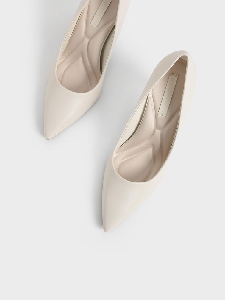 Cylindrical Heel Pumps, Chalk, hi-res