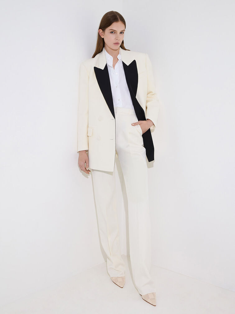 صندل مولز شبكي متشابك, كريم, hi-res