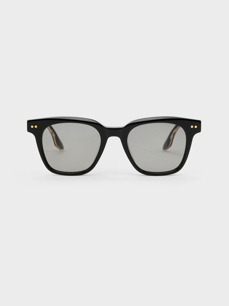 Bianca Square Sunglasses, Black, hi-res