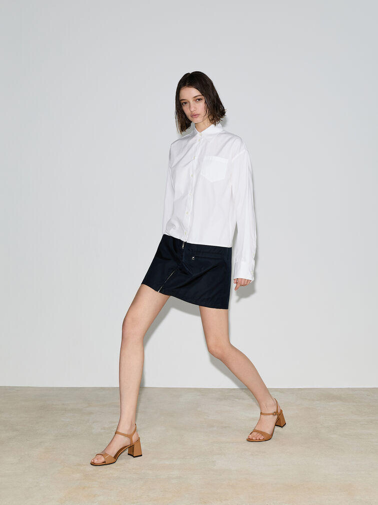 صندل بحزام كاحل بكعب مربع جلد صناعي لامع, كراميل, hi-res