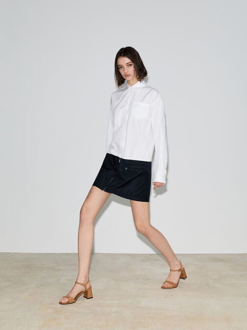 صندل بحزام كاحل بكعب مربع جلد صناعي لامع, كراميل, hi-res