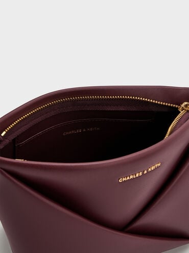 Midori Geometric Crossbody Bag, Wineberry Red, hi-res