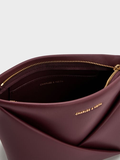 Midori Geometric Crossbody Bag, Wineberry Red, hi-res