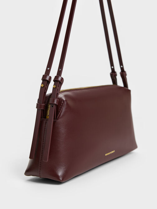 Deyna Double-Strap Shoulder Bag, Wineberry Red, hi-res