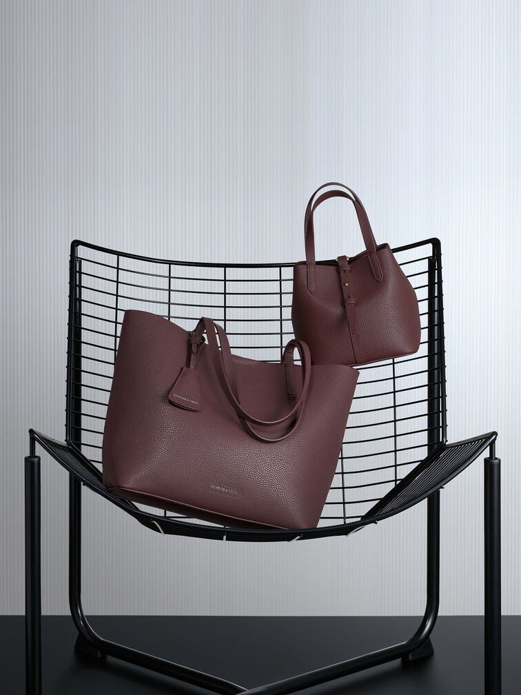 Beryl Tote Bag, Wineberry Red, hi-res
