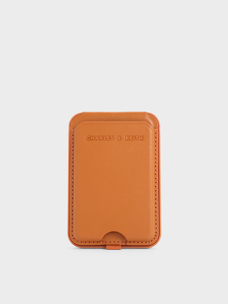 Cyrus Leather Bi-Fold Card Holder, Chocolate, hi-res