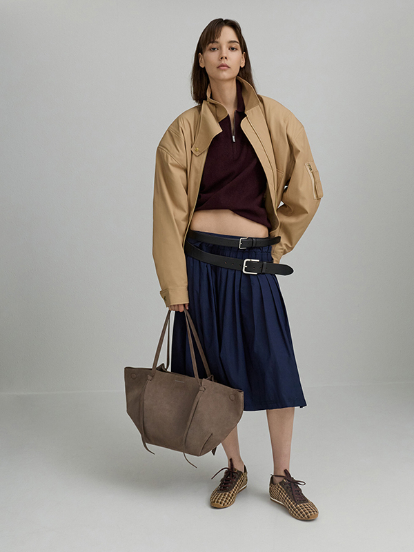 Frosted White Textured Elongated Shoulder Bag - CHARLES & KEITH