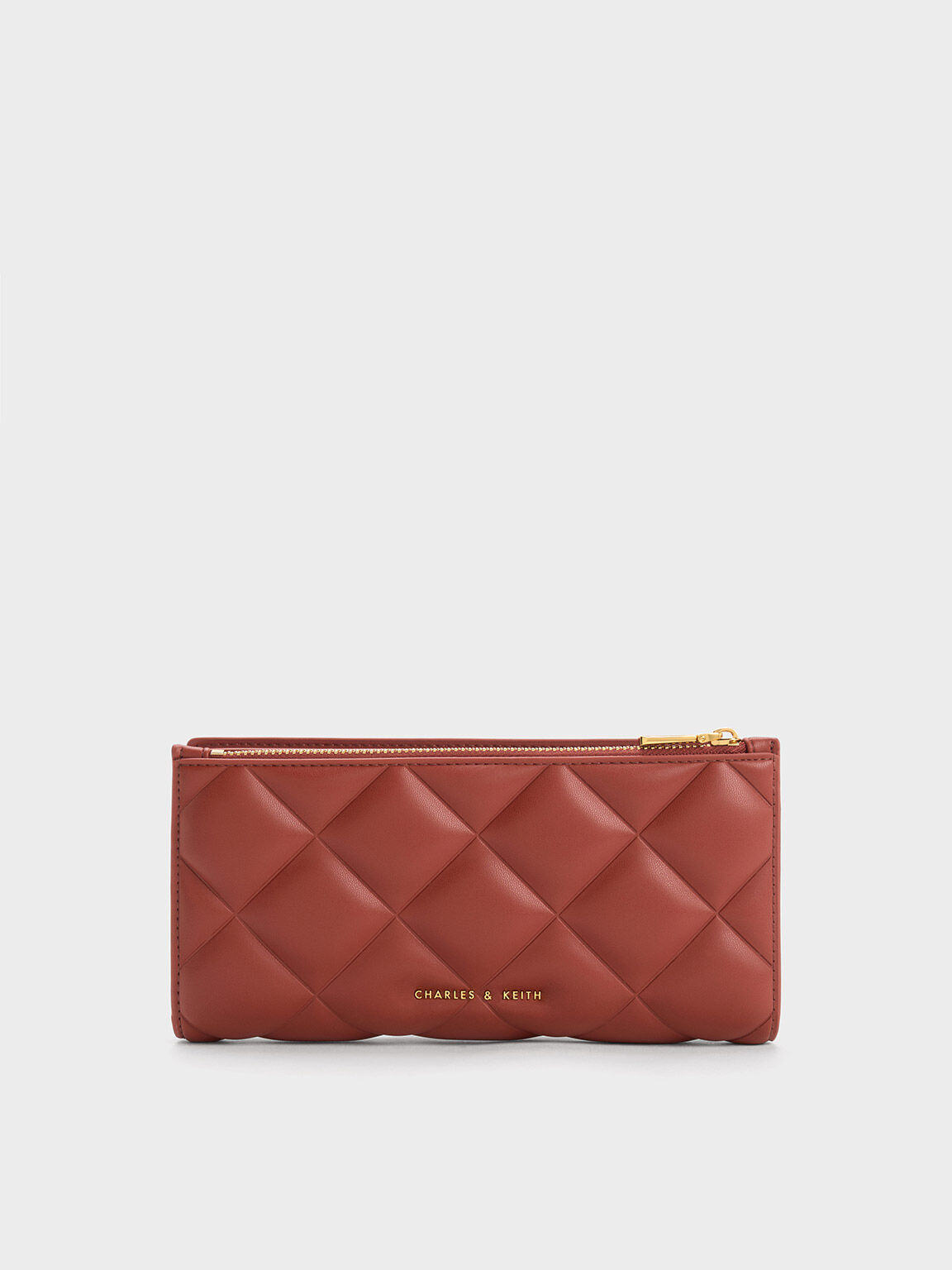 Brick Danika Quilted Long Wallet - Brick - Sale - CHARLES & KEITH SA