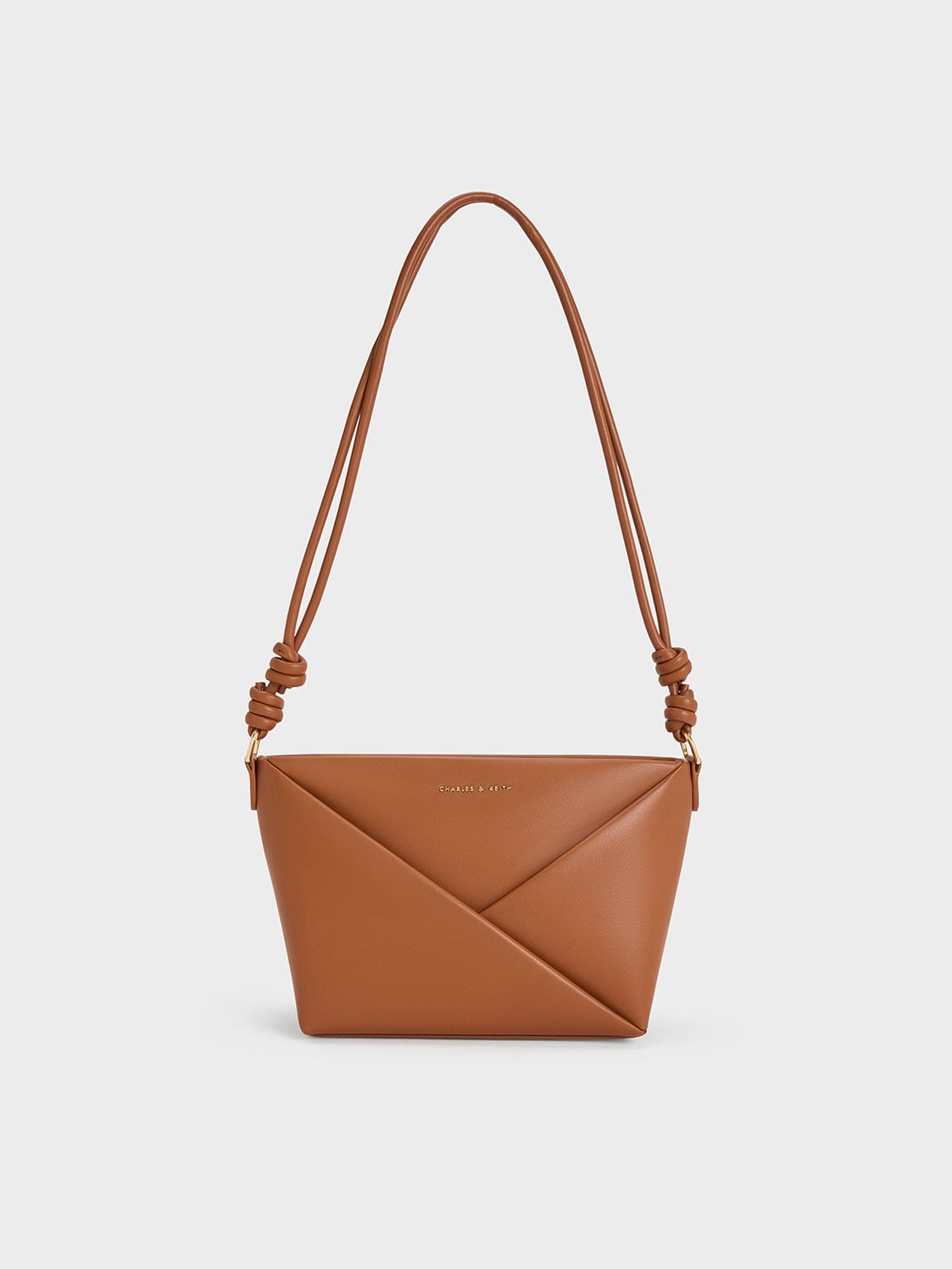 Tan Midori Geometric Crossbody Bag - Tan - CHARLES & KEITH SA